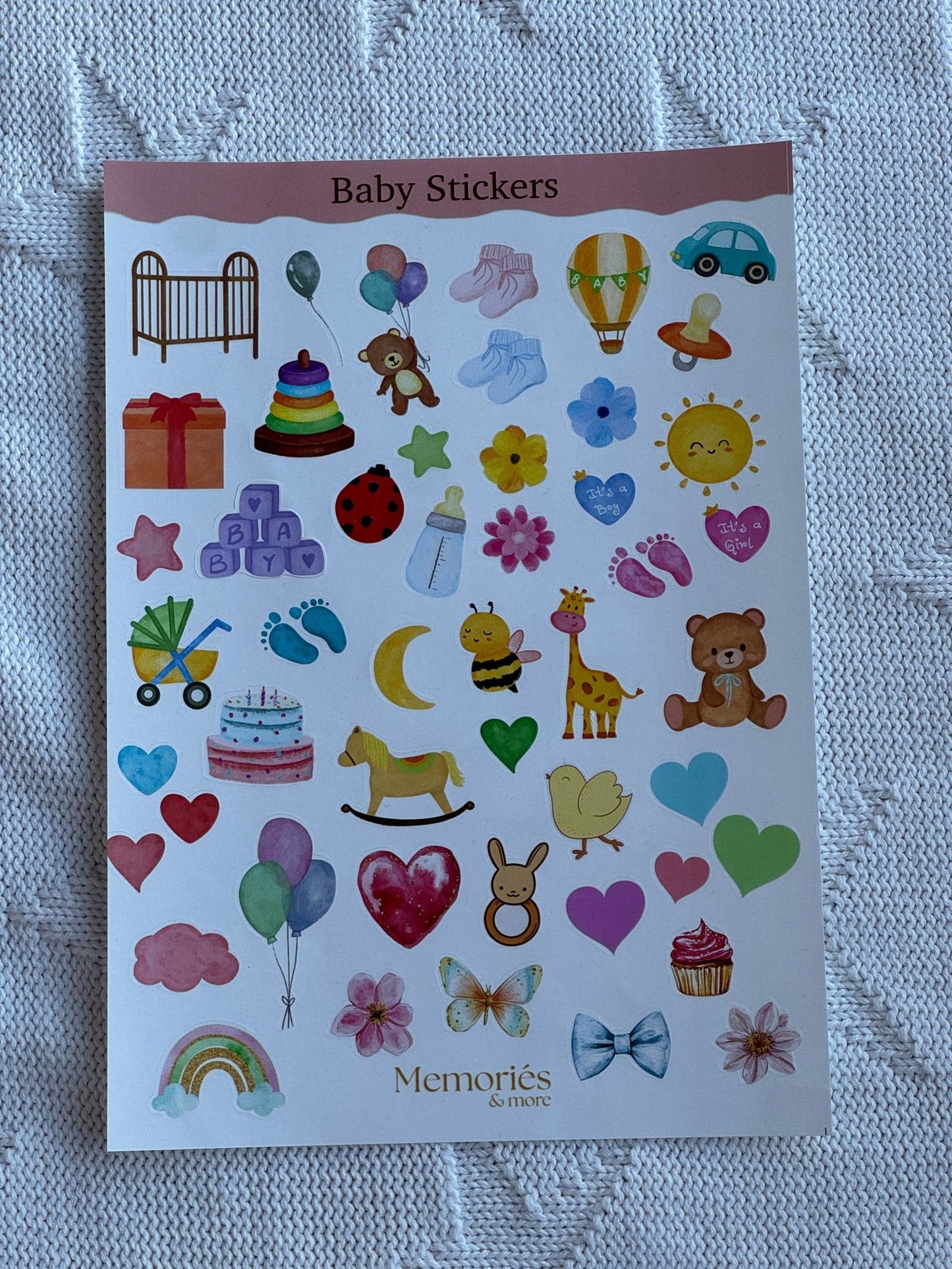 Sticker Sheet, BABY - Memoriés & more