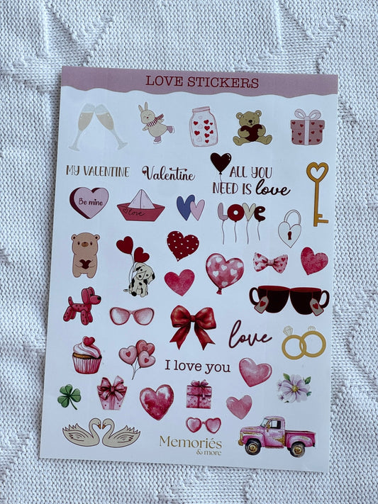 Sticker Sheet, LOVE - Memoriés & more