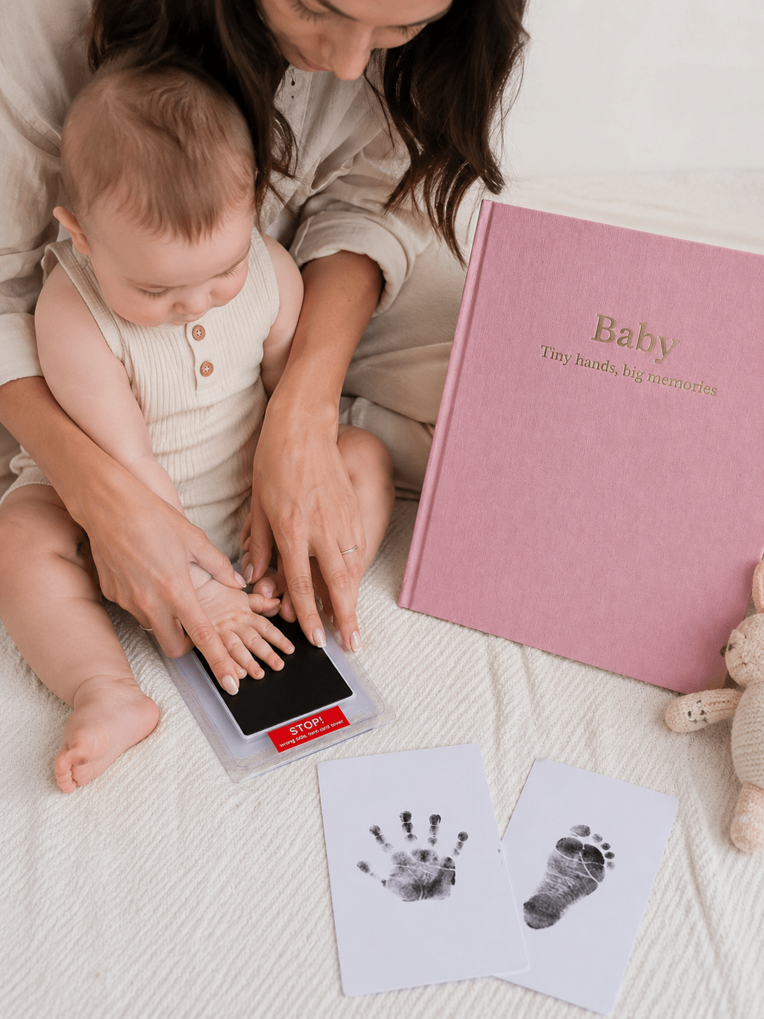 Mürekkepsiz Bebek El ve Ayak İzi Baskı Kiti (0-6 Ay) - Memoriés & more