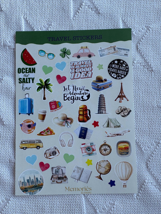Sticker Sheet, TRAVEL - Memoriés & more
