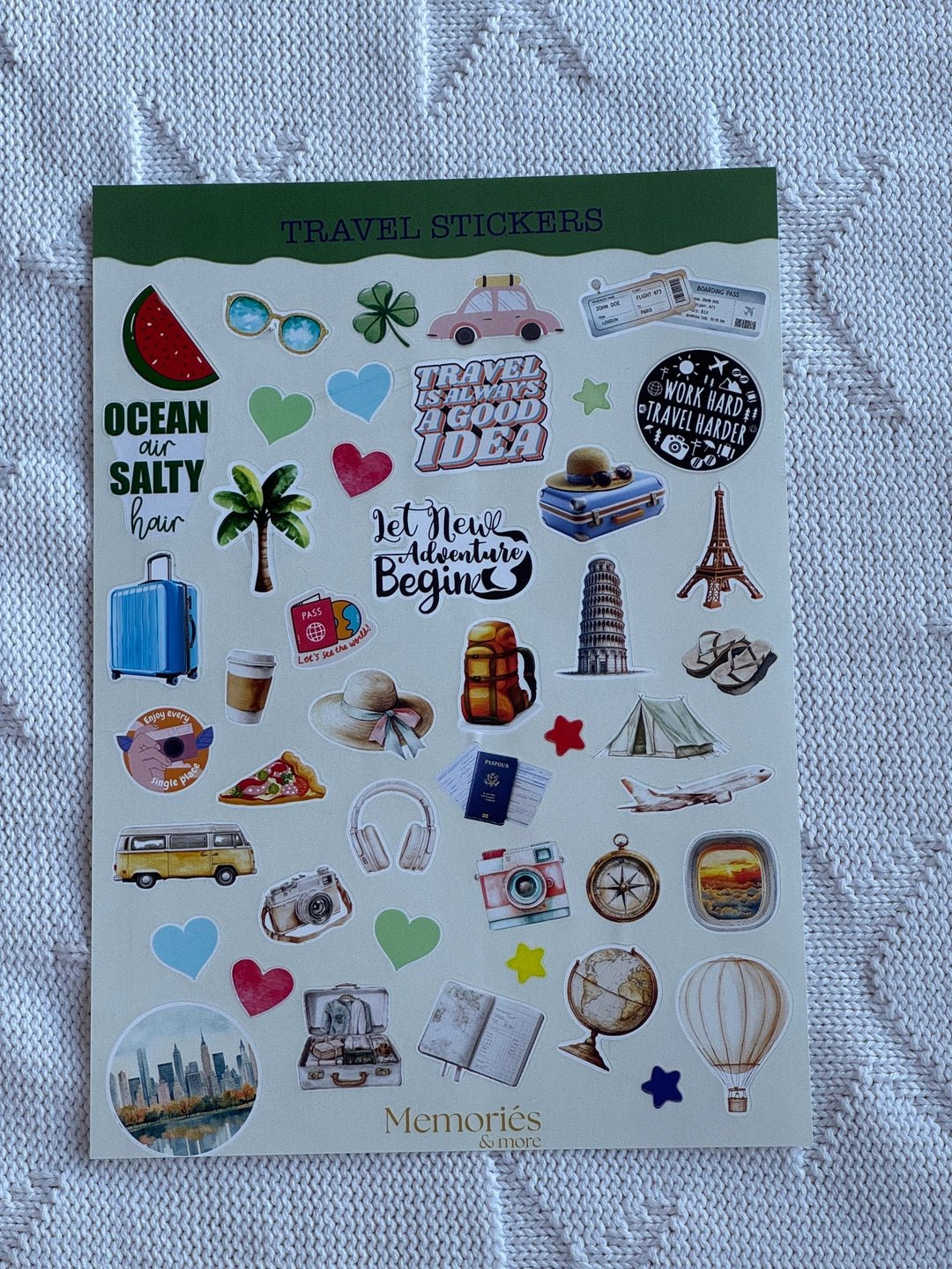 Sticker Sheet, TRAVEL - Memoriés & more